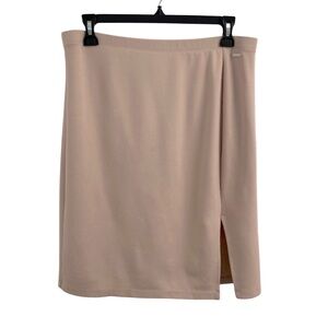 T Tahari Cream Pull-on Pencil Skirt Size M